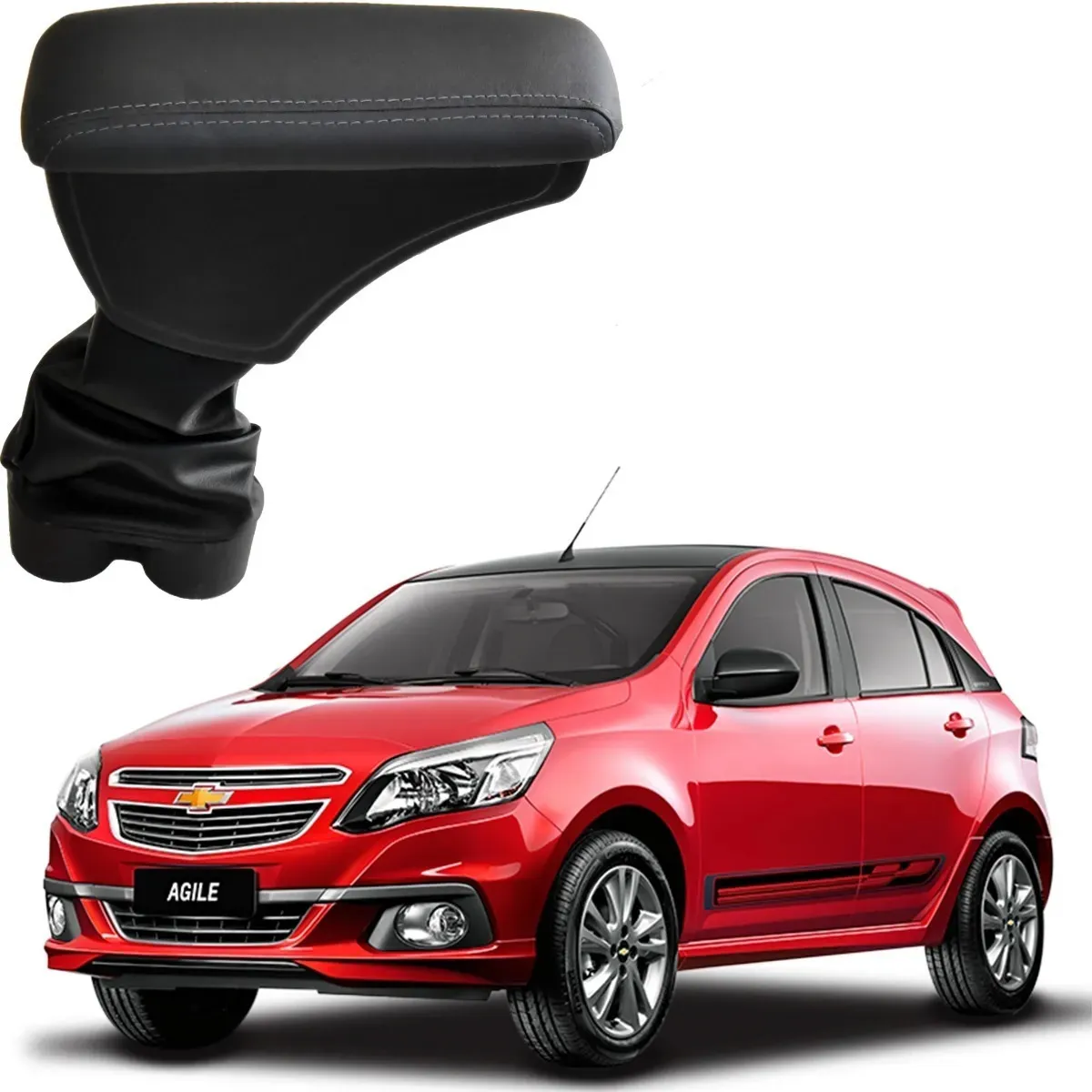 Apoio Descanso Encosto de Braço CHEVROLET AGILE - Grafite - 2009 a 2016