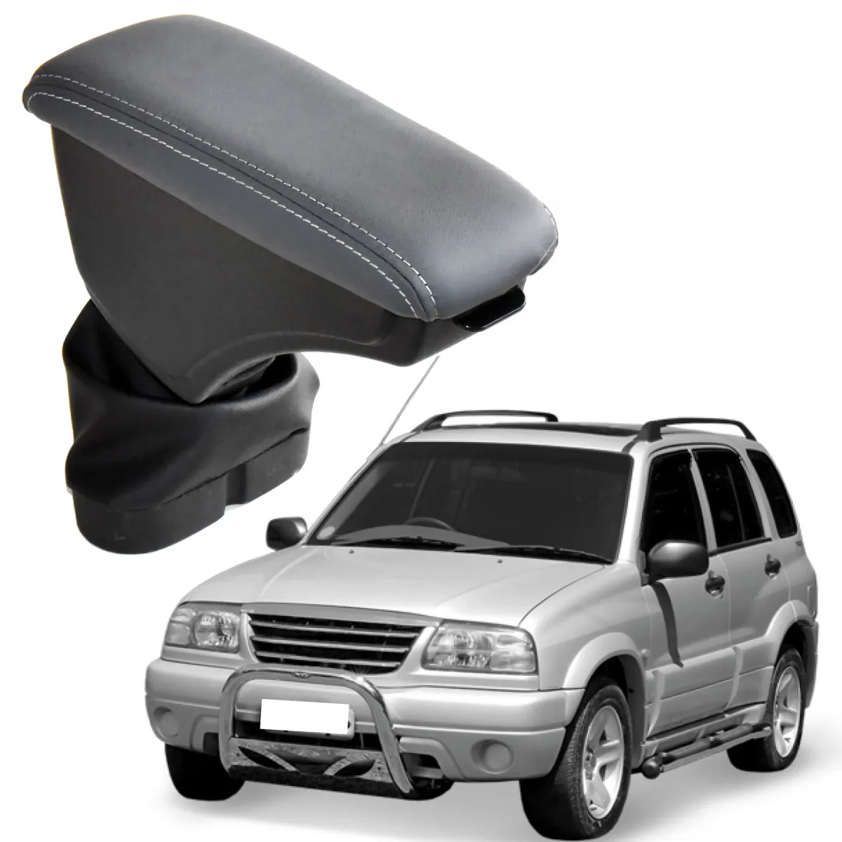 Apoio Descanso Encosto de Braço CHEVROLET ANTIGA TRACKER - Cinza - 2006 a 2012