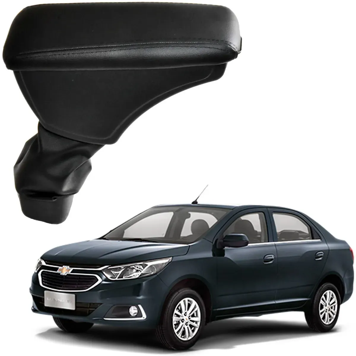 Apoio Descanso Encosto de Braço CHEVROLET COBALT - Preto  - 2011 a 2019