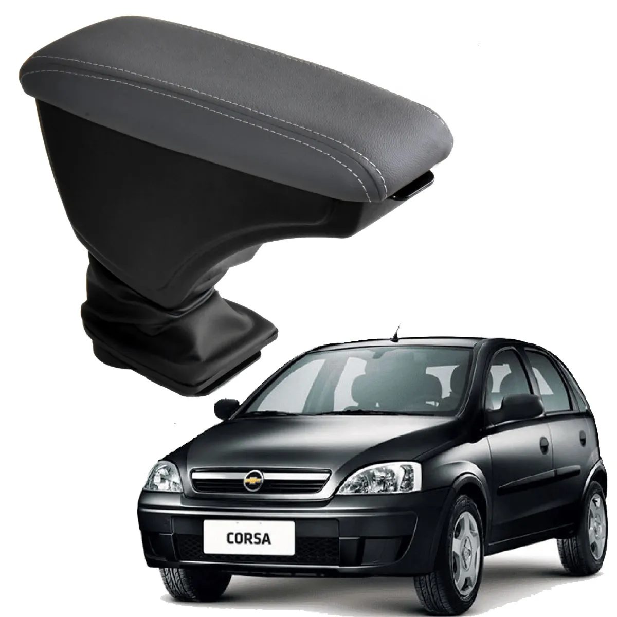 Apoio Descanso Encosto de Braço CHEVROLET CORSA MAXX - Cinza - 2002 a 2012