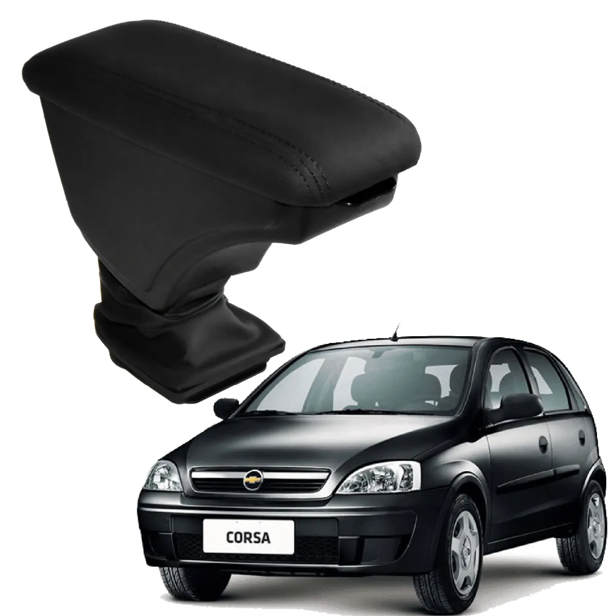 Apoio Descanso Encosto de Braço CHEVROLET CORSA MAXX - Preto  - 2002 a 2012
