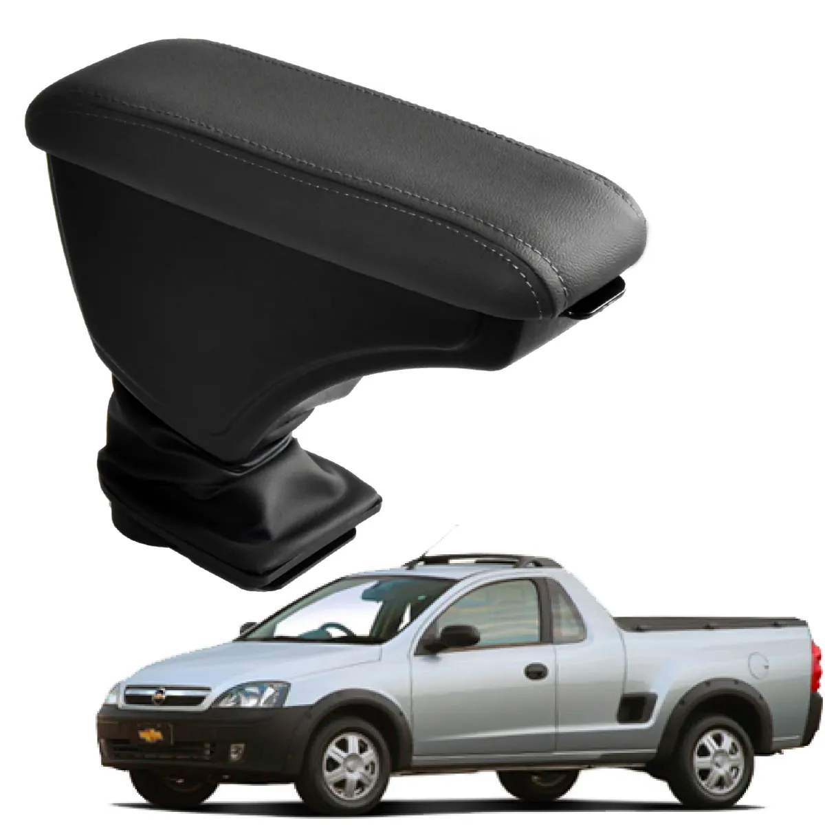 Apoio Descanso Encosto de Braço CHEVROLET MONTANA ANTIGA - Grafite - 2004 a 2010