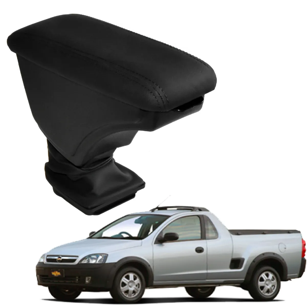 Apoio Descanso Encosto de Braço CHEVROLET MONTANA ANTIGA - Preto  - 2004 a 2010