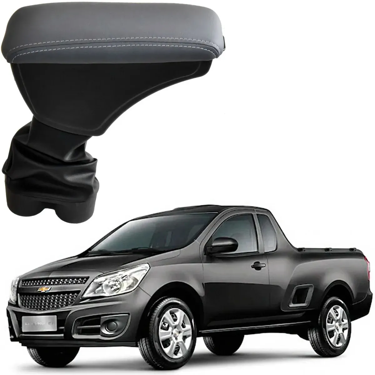 Apoio Descanso Encosto de Braço CHEVROLET NEW MONTANA - Cinza - 2022 a 2025