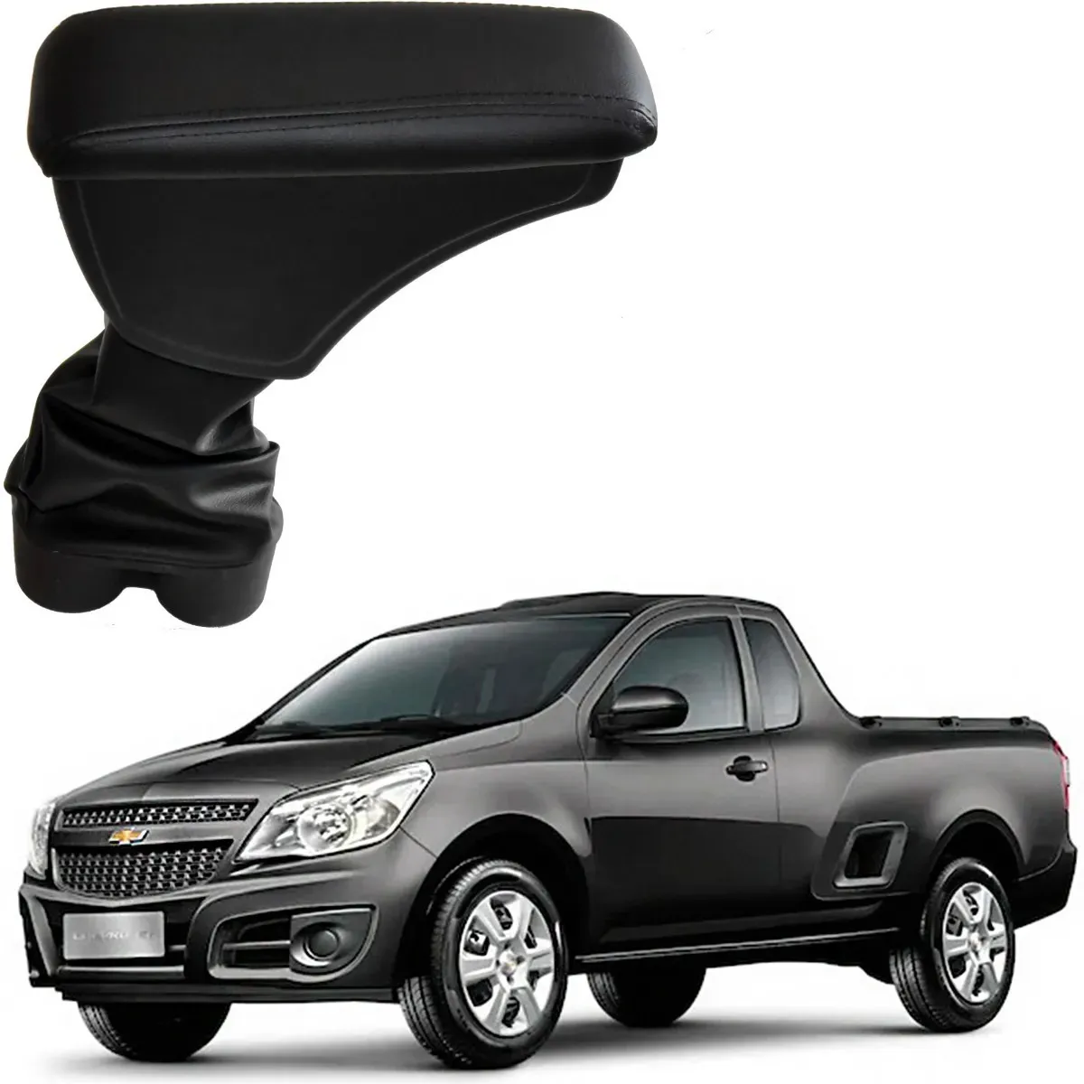 Apoio Descanso Encosto de Braço CHEVROLET NEW MONTANA - Preto  - 2022 a 2025