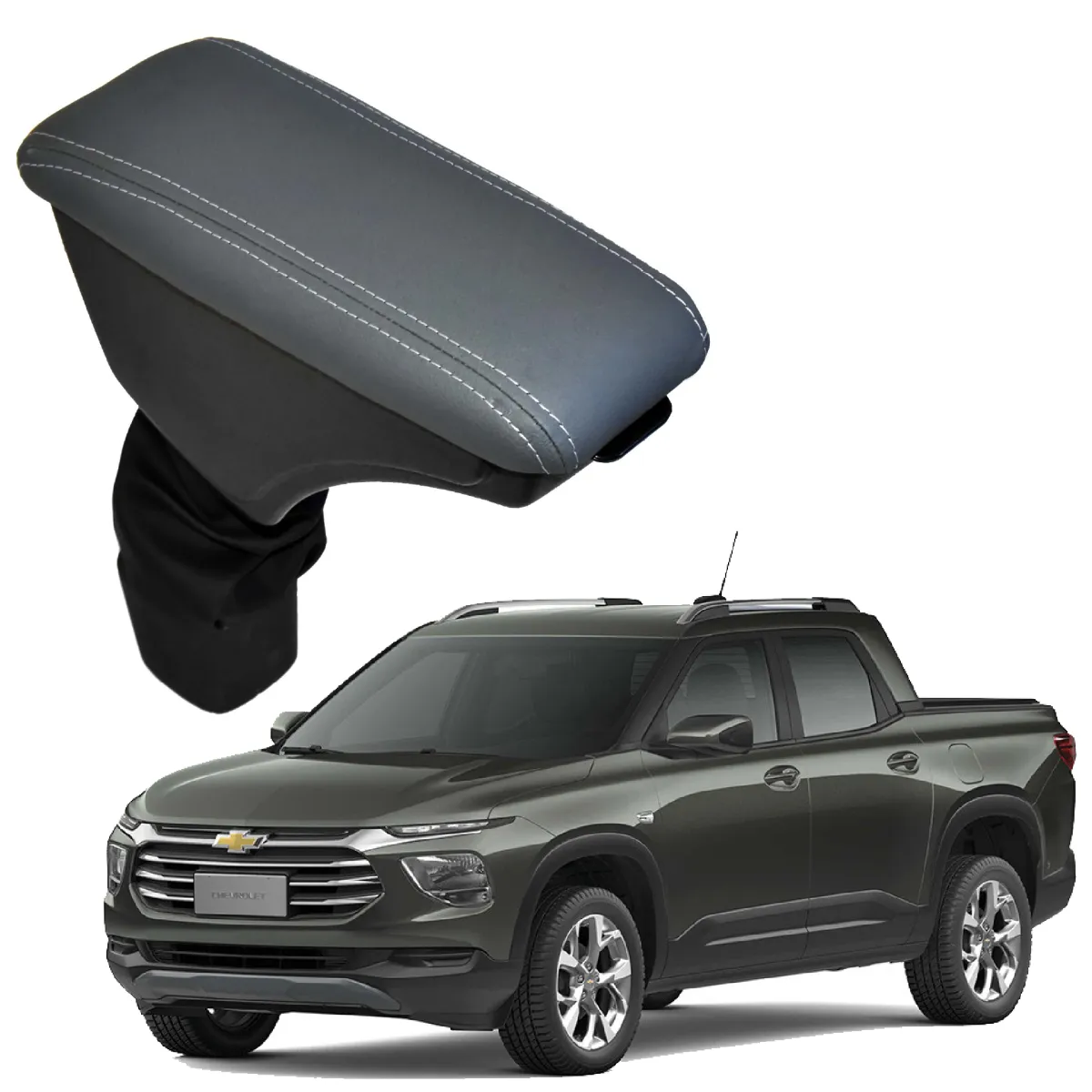 Apoio Descanso Encosto de Braço CHEVROLET NOVA MONTANA - Cinza - 2011 a 2020