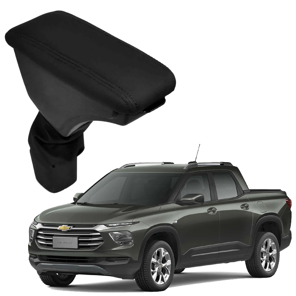 Apoio Descanso Encosto de Braço CHEVROLET NOVA MONTANA - Preto  - 2011 a 2020