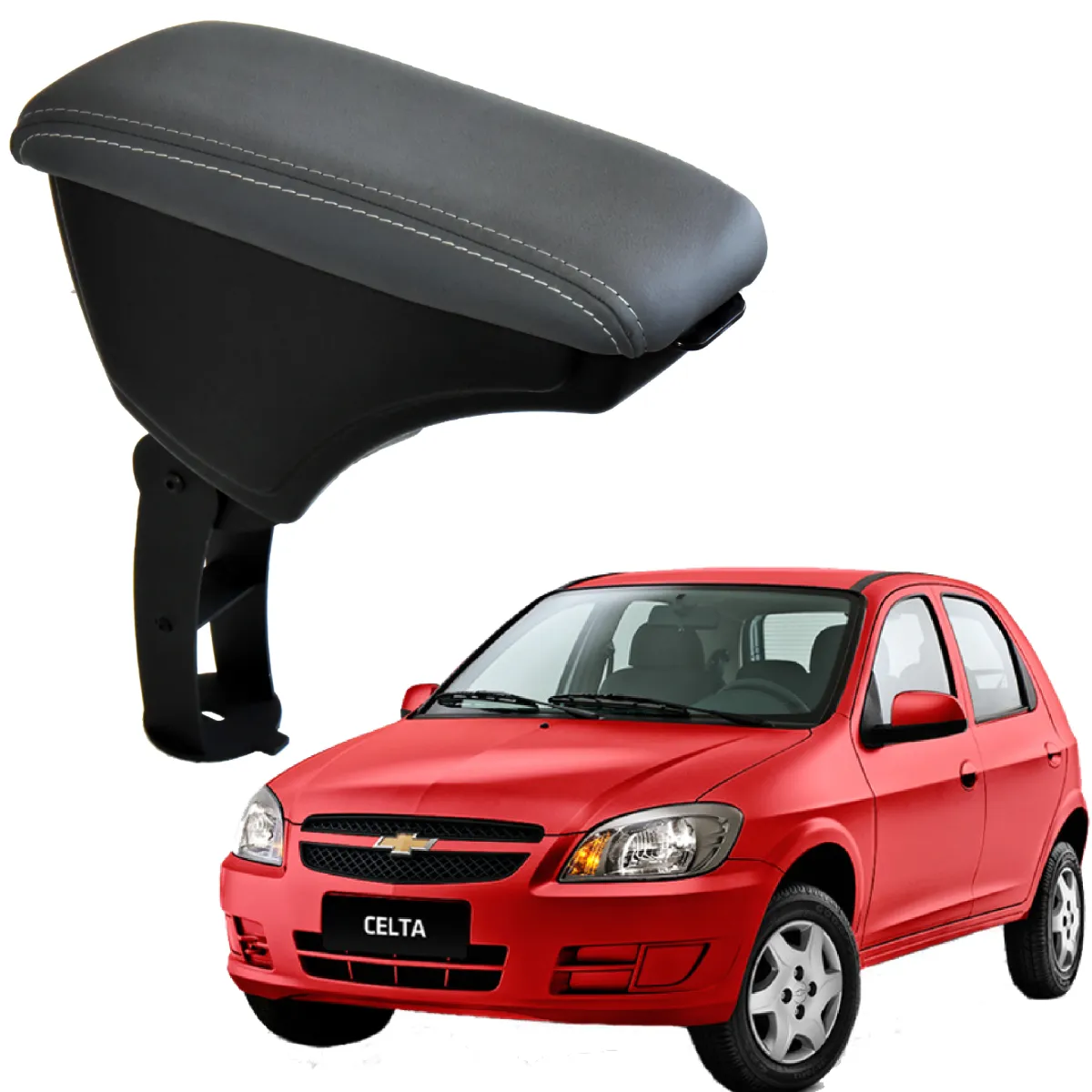 Apoio Descanso Encosto de Braço CHEVROLET NOVO CELTA - Cinza - 2000 a 2015