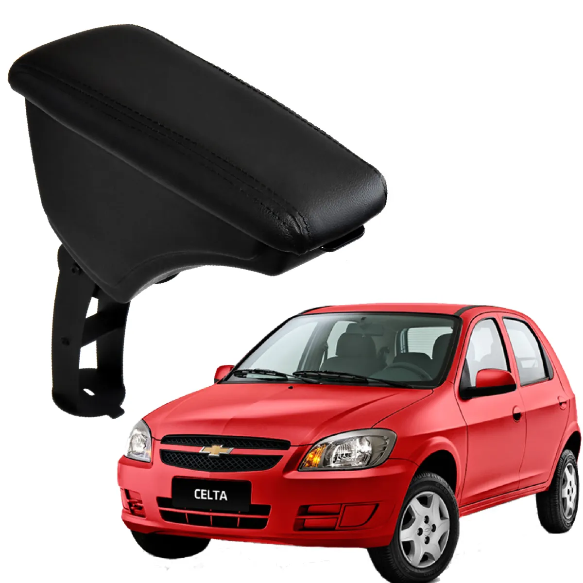 Apoio Descanso Encosto de Braço CHEVROLET NOVO CELTA - Preto  - 2000 a 2015