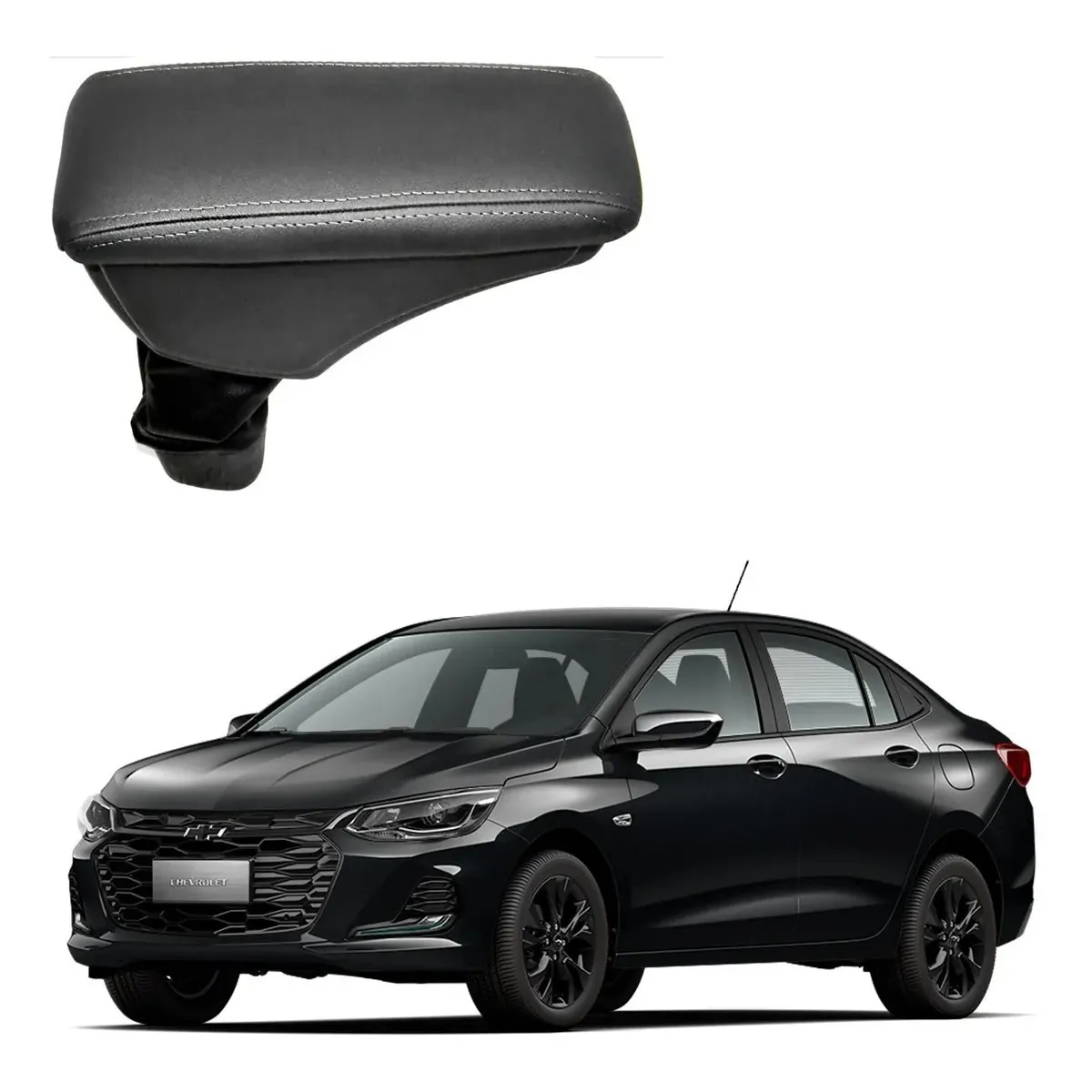 Apoio Descanso Encosto de Braço CHEVROLET NOVO ONIX - Grafite - 2020 a 2025