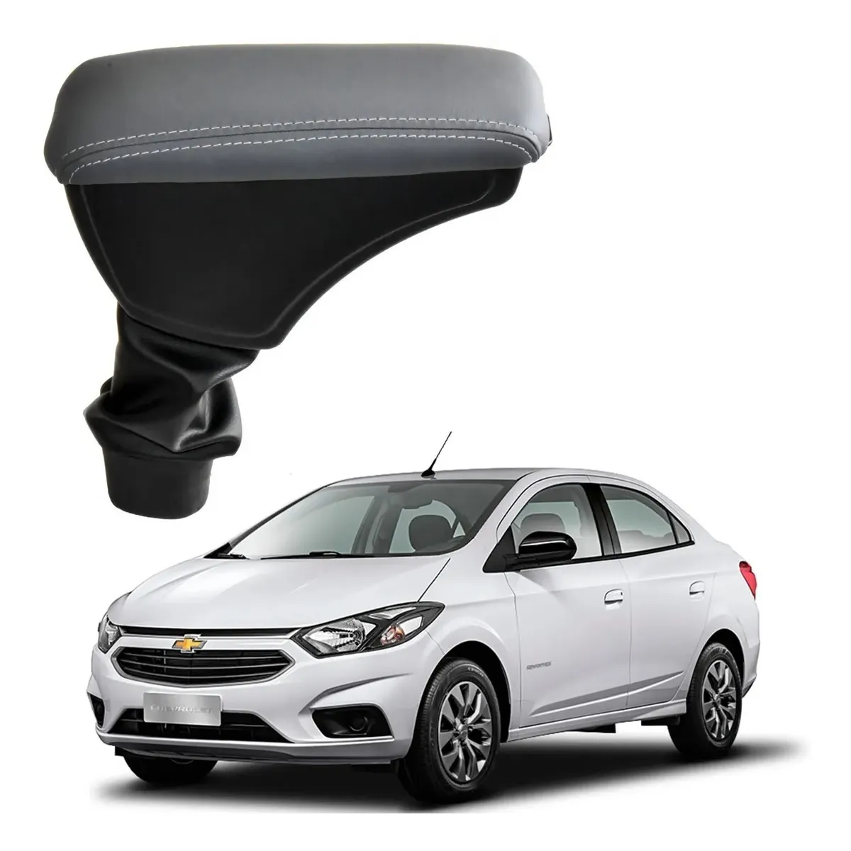 Apoio Descanso Encosto de Braço CHEVROLET NOVO PRISMA - Cinza - 2013 a 2021