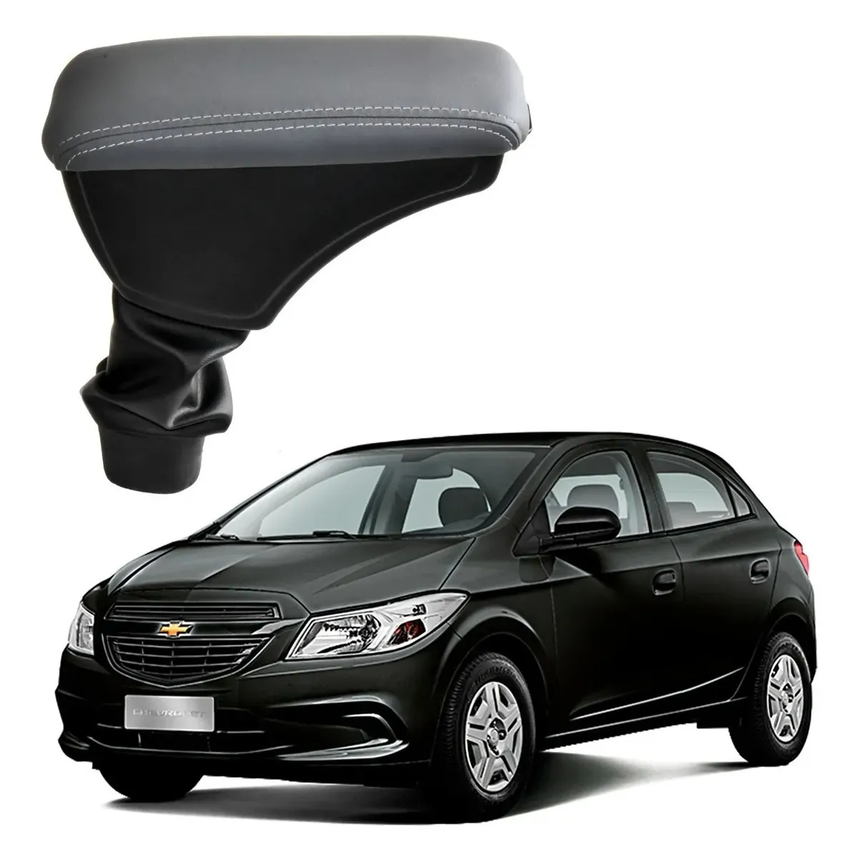 Apoio Descanso Encosto de Braço CHEVROLET ONIX ANTIGO - Cinza - 2012 a 2019