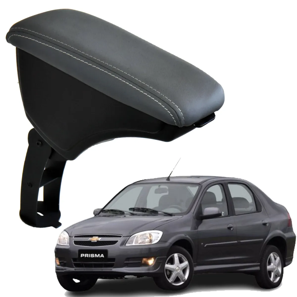 Apoio Descanso Encosto de Braço CHEVROLET PRISMA ANTIGO - Cinza - 2006 a 2012
