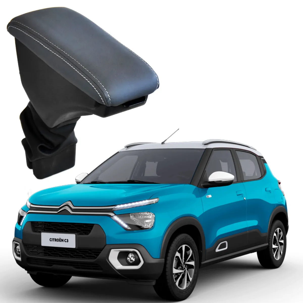 Apoio Descanso Encosto de Braço CITROEN C3 AIRCROSS - Cinza - 2023 a 2025