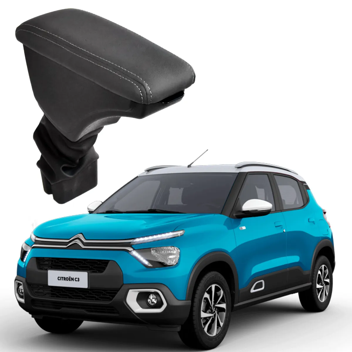 Apoio Descanso Encosto de Braço CITROEN C3 AIRCROSS - Grafite - 2023 a 2025