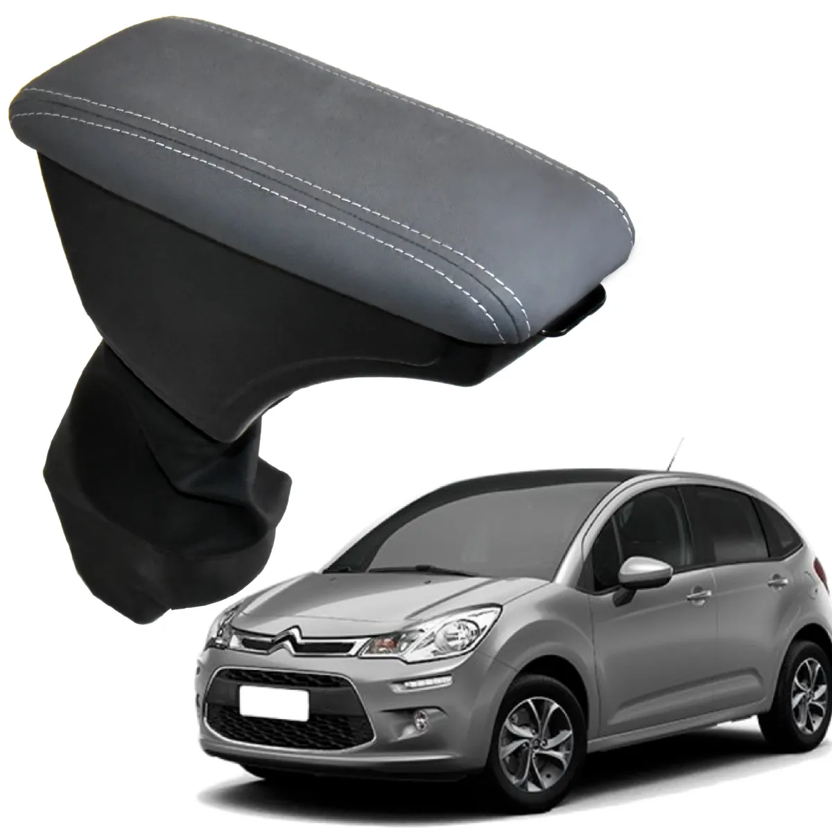 Apoio Descanso Encosto de Braço CITROEN C3 ANTIGO - Cinza - 2011 a 2019