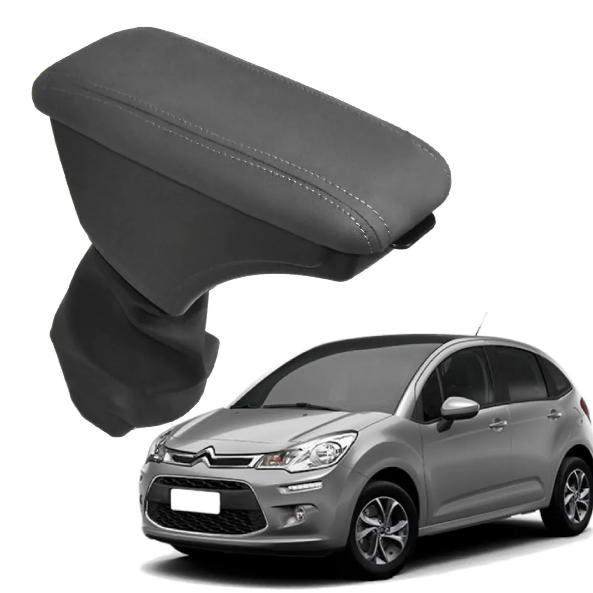 Apoio Descanso Encosto de Braço CITROEN C3 ANTIGO - Grafite - 2011 a 2019