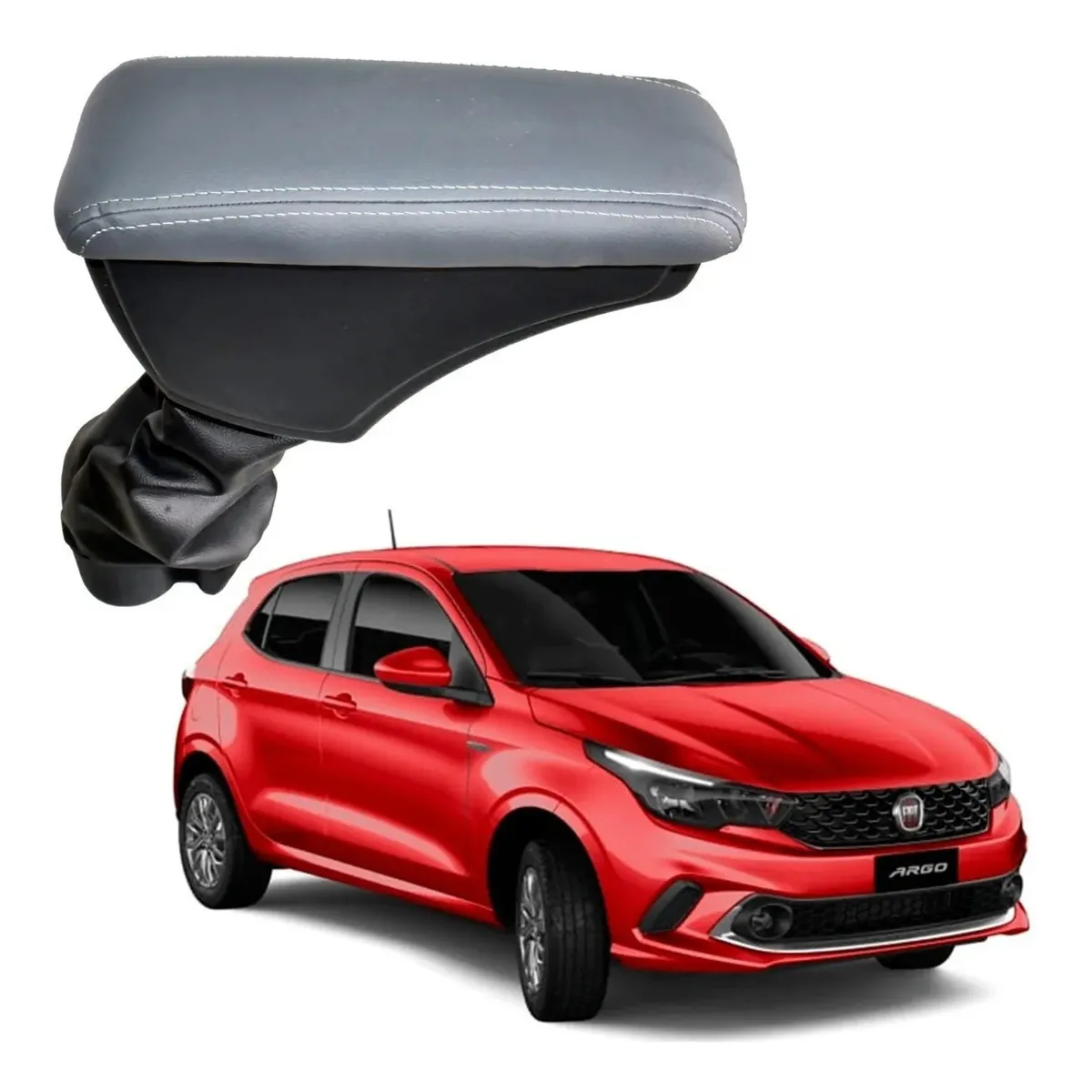 Apoio Descanso Encosto de Braço FIAT ARGO - Cinza - 2017 a 2025
