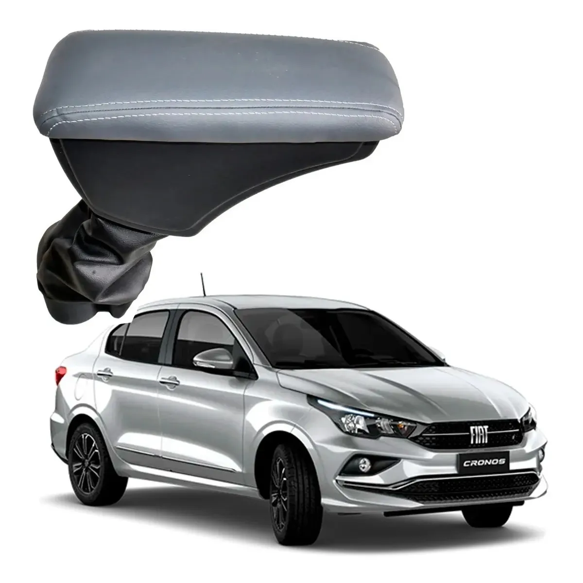 Apoio Descanso Encosto de Braço FIAT CRONOS - Cinza - 2018 a 2025