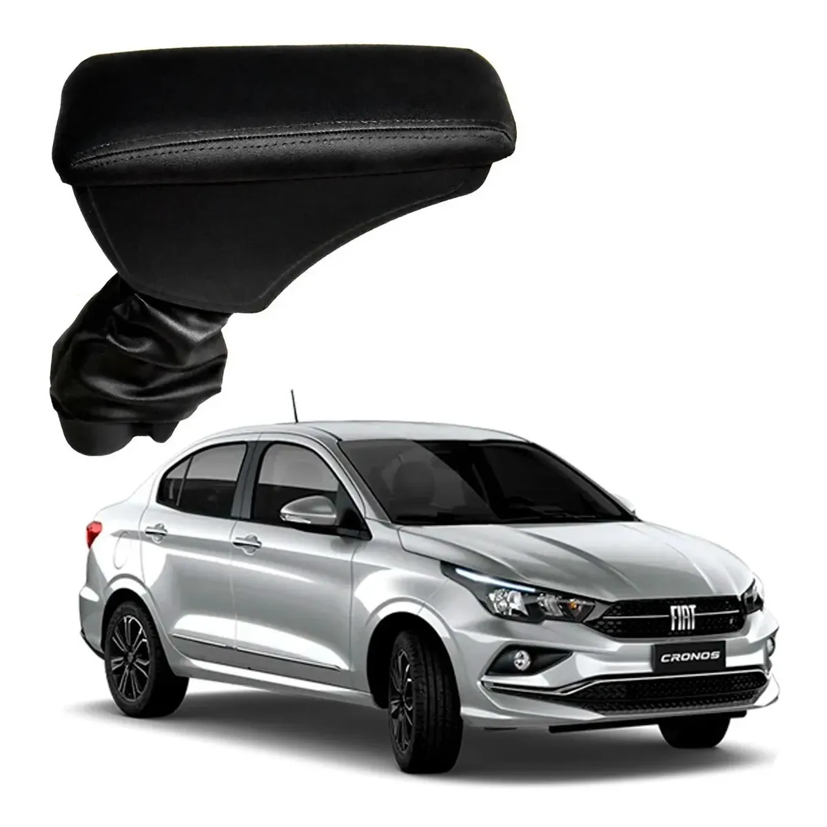 Apoio Descanso Encosto de Braço FIAT CRONOS - Preto  - 2018 a 2025