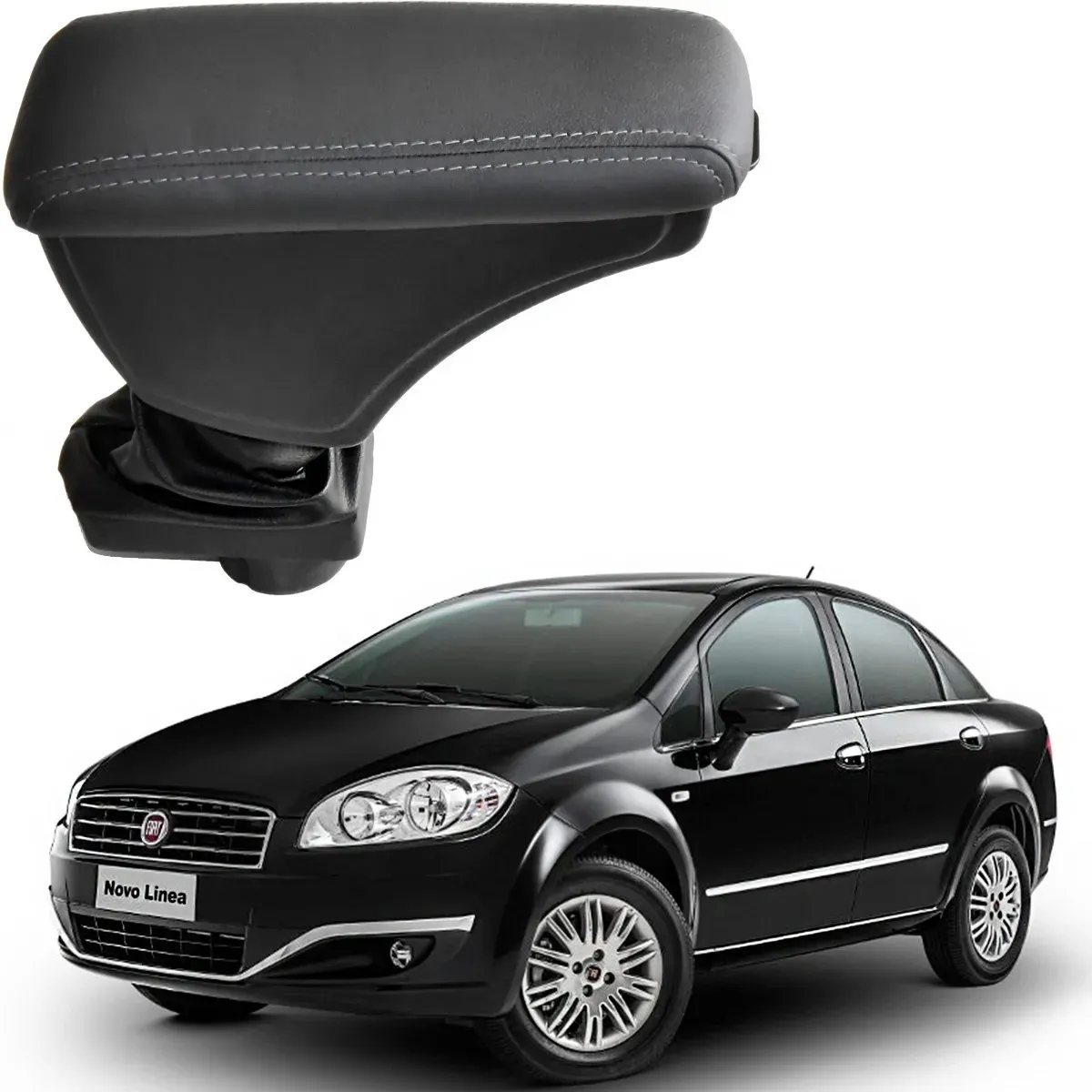 Apoio Descanso Encosto de Braço FIAT LINEA - Grafite - 2006 a 2018