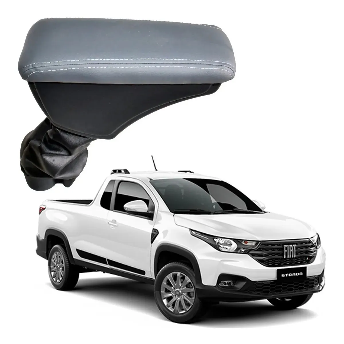 Apoio Descanso Encosto de Braço FIAT NOVA STRADA - Cinza - 2020 a 2025