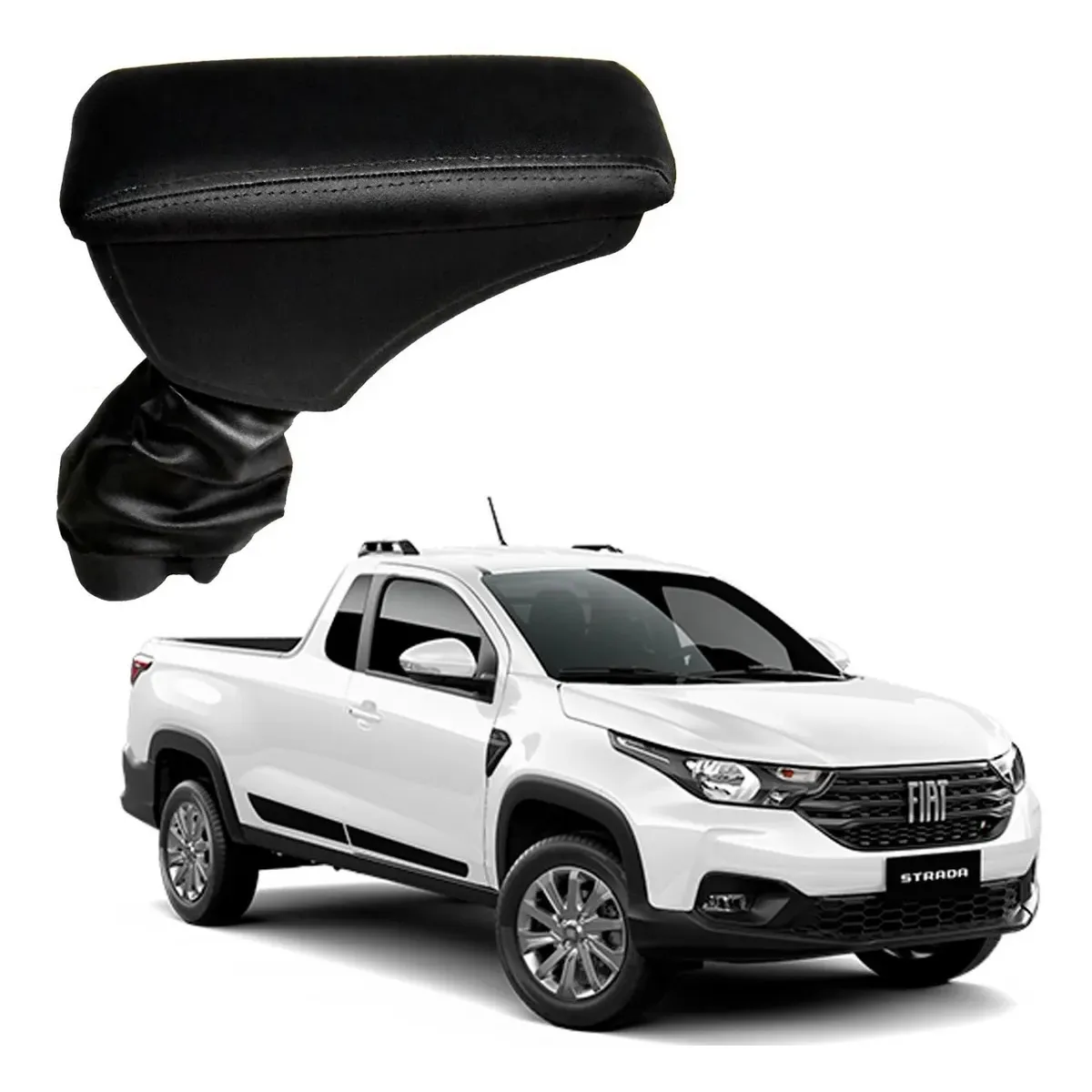 Apoio Descanso Encosto de Braço FIAT NOVA STRADA - Preto  - 2020 a 2025