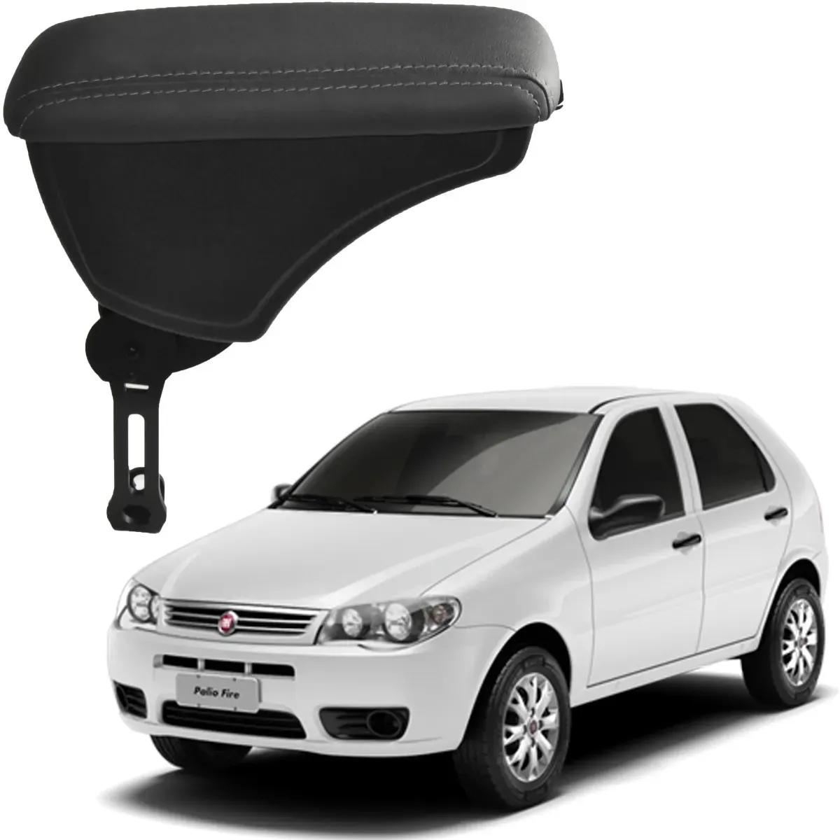 Apoio Descanso Encosto de Braço FIAT PALIO COM ENGATE FLEXÍVEL - Grafite - 1996 a 2012