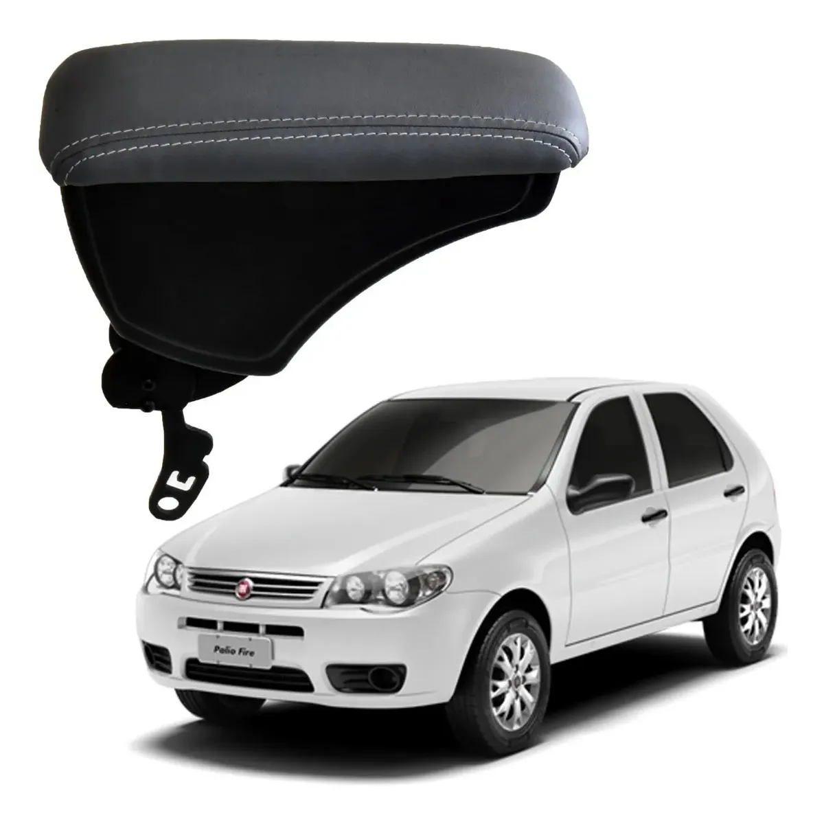Apoio Descanso Encosto de Braço FIAT PALIO COM ENGATE RETO - Cinza - 1996 a 2012