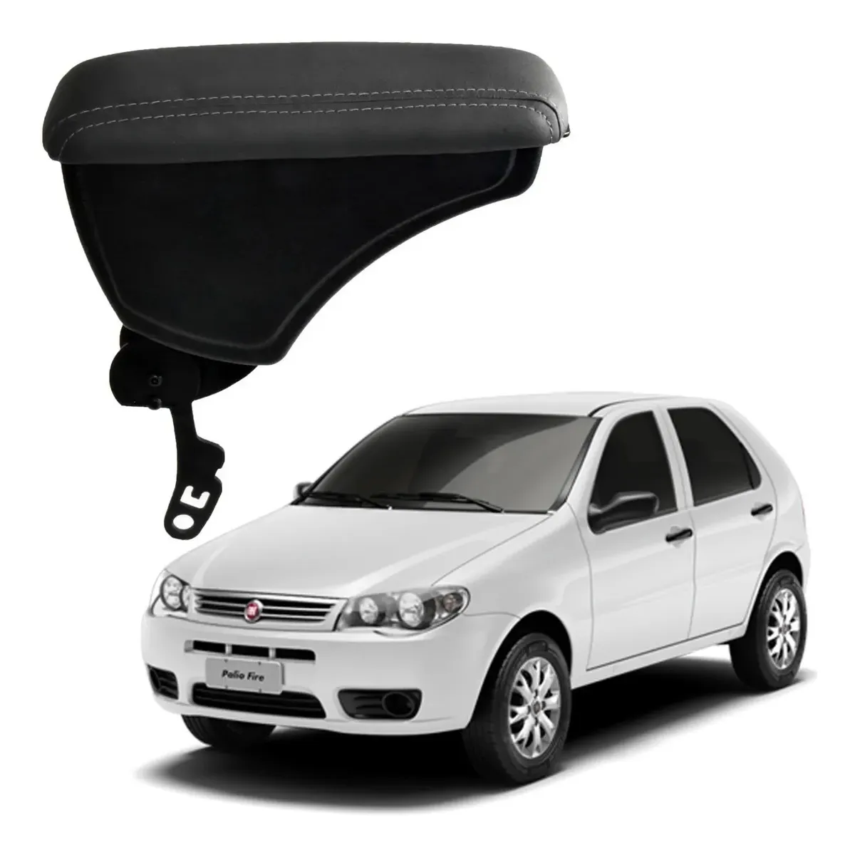 Apoio Descanso Encosto de Braço FIAT PALIO COM ENGATE RETO - Grafite - 1996 a 2012