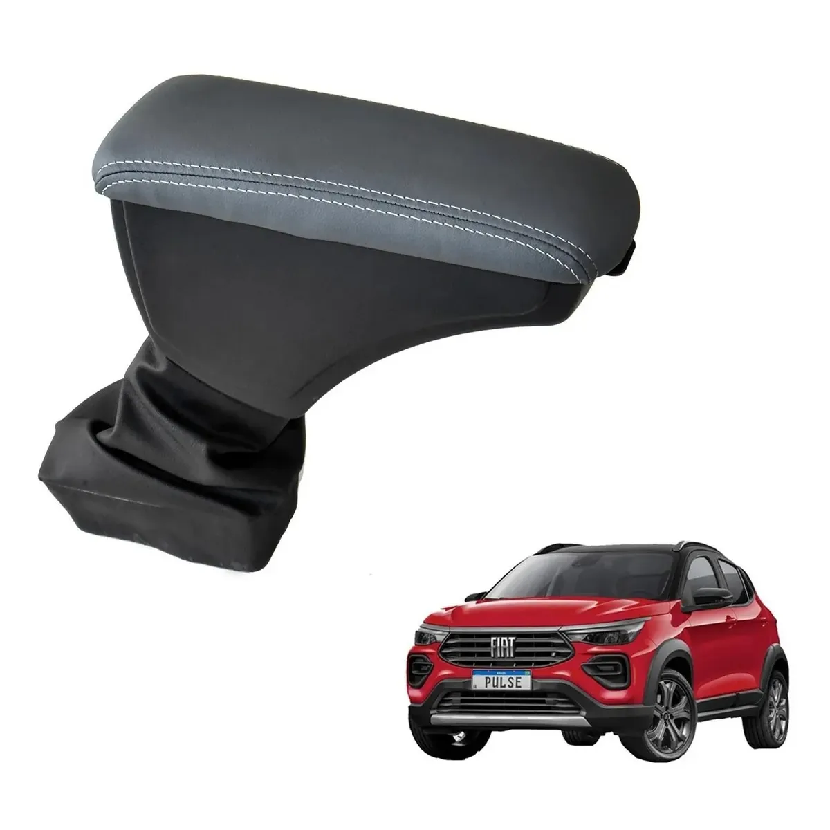 Apoio Descanso Encosto de Braço FIAT PULSE - Cinza - 2021 a 2025
