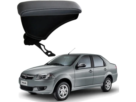 Apoio Descanso Encosto de Braço FIAT SIENA COM ENGATE CURVO - Cinza - 1996 a 2012