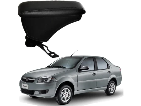 Apoio Descanso Encosto de Braço FIAT SIENA COM ENGATE CURVO - Preto  - 1996 a 2012