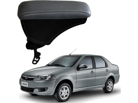 Apoio Descanso Encosto de Braço FIAT SIENA COM ENGATE RETO - Cinza - 1996 a 2012