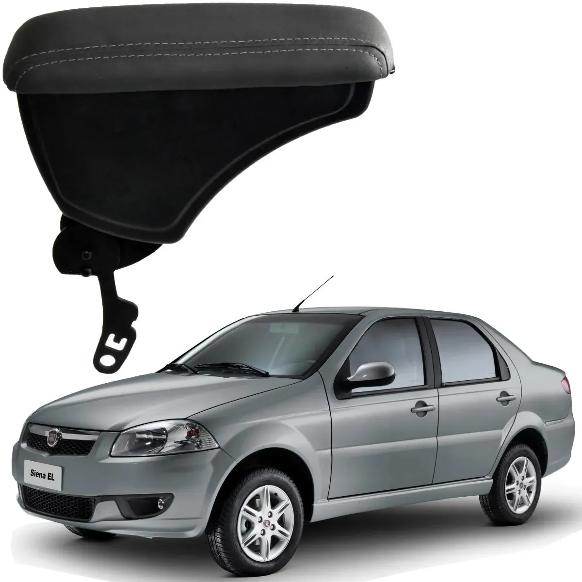 Apoio Descanso Encosto de Braço FIAT SIENA COM ENGATE RETO - Grafite - 1996 a 2012