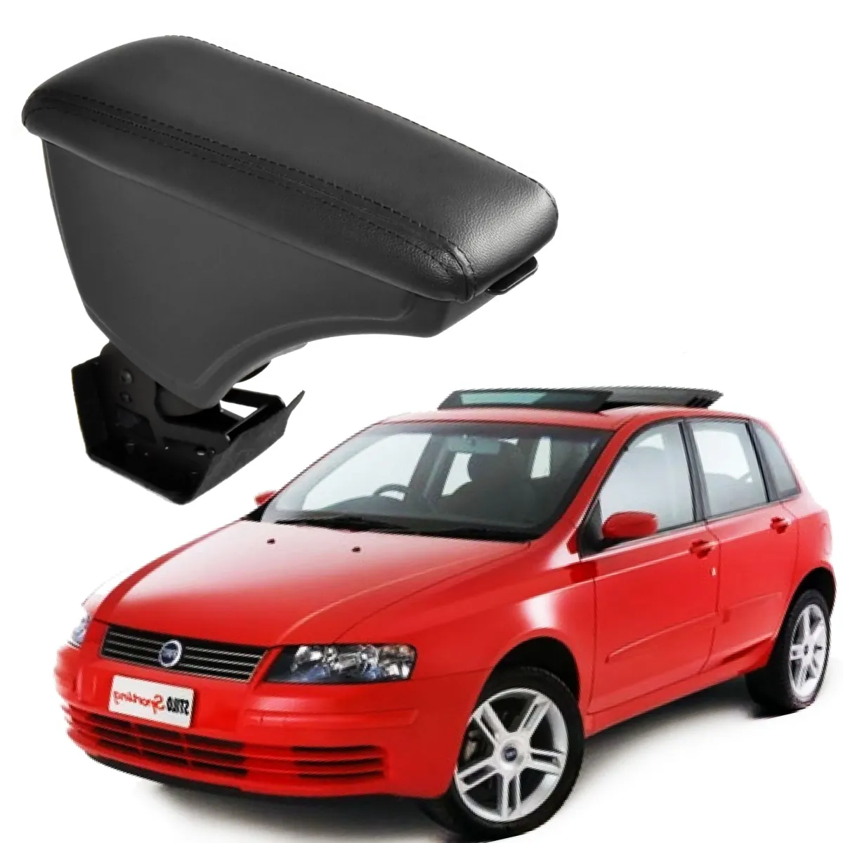 Apoio Descanso Encosto de Braço FIAT STILO - Preto  - 2002 a 2011