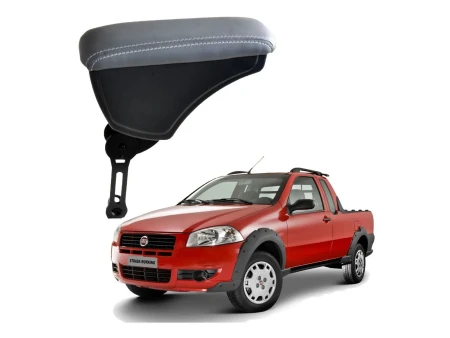 Apoio Descanso Encosto de Braço FIAT STRADA COM ENGATE FLEXÍVEL - Cinza - 1998 a 2012
