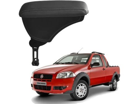 Apoio Descanso Encosto de Braço FIAT STRADA COM ENGATE FLEXÍVEL - Grafite - 1998 a 2012