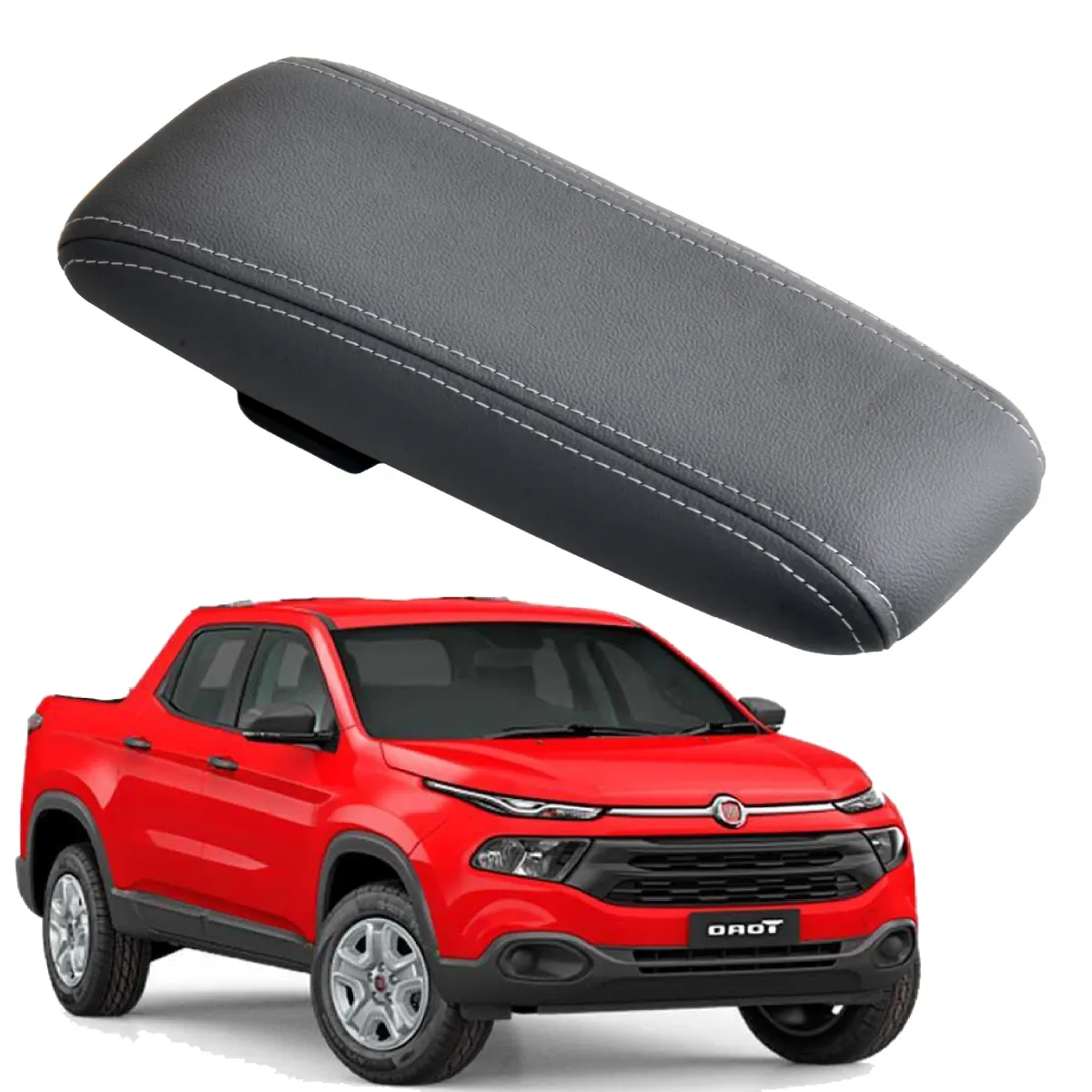 Apoio Descanso Encosto de Braço FIAT TORO ENDURANCE - Cinza - 2016 a 2021