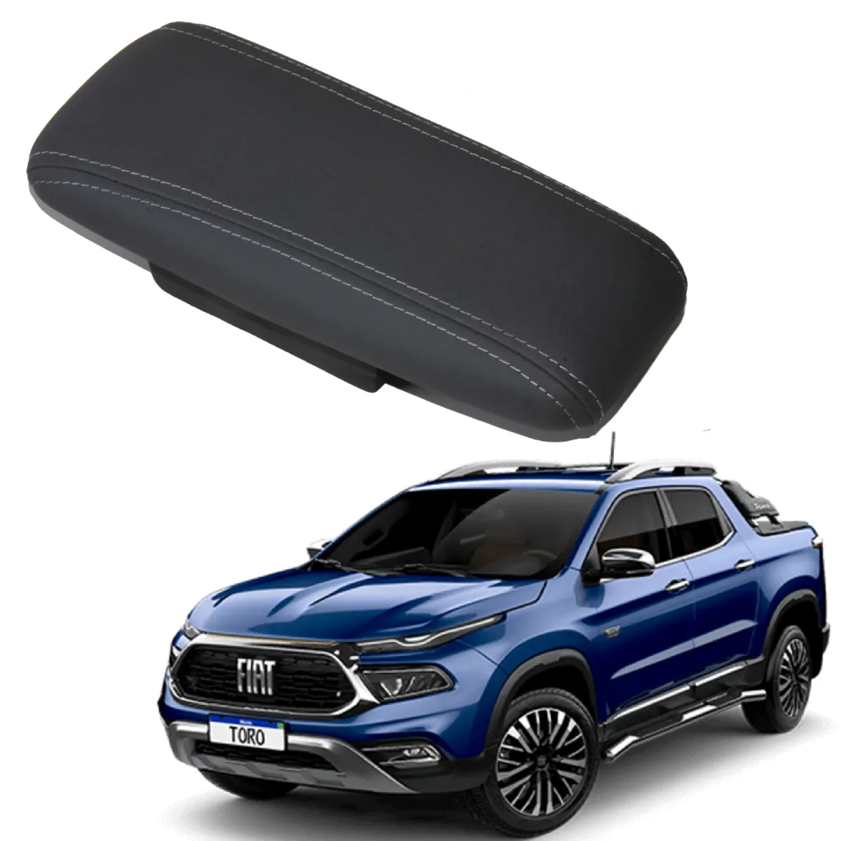 Apoio Descanso Encosto de Braço FIAT TORO ENDURANCE - Cinza - 2022 a 2025