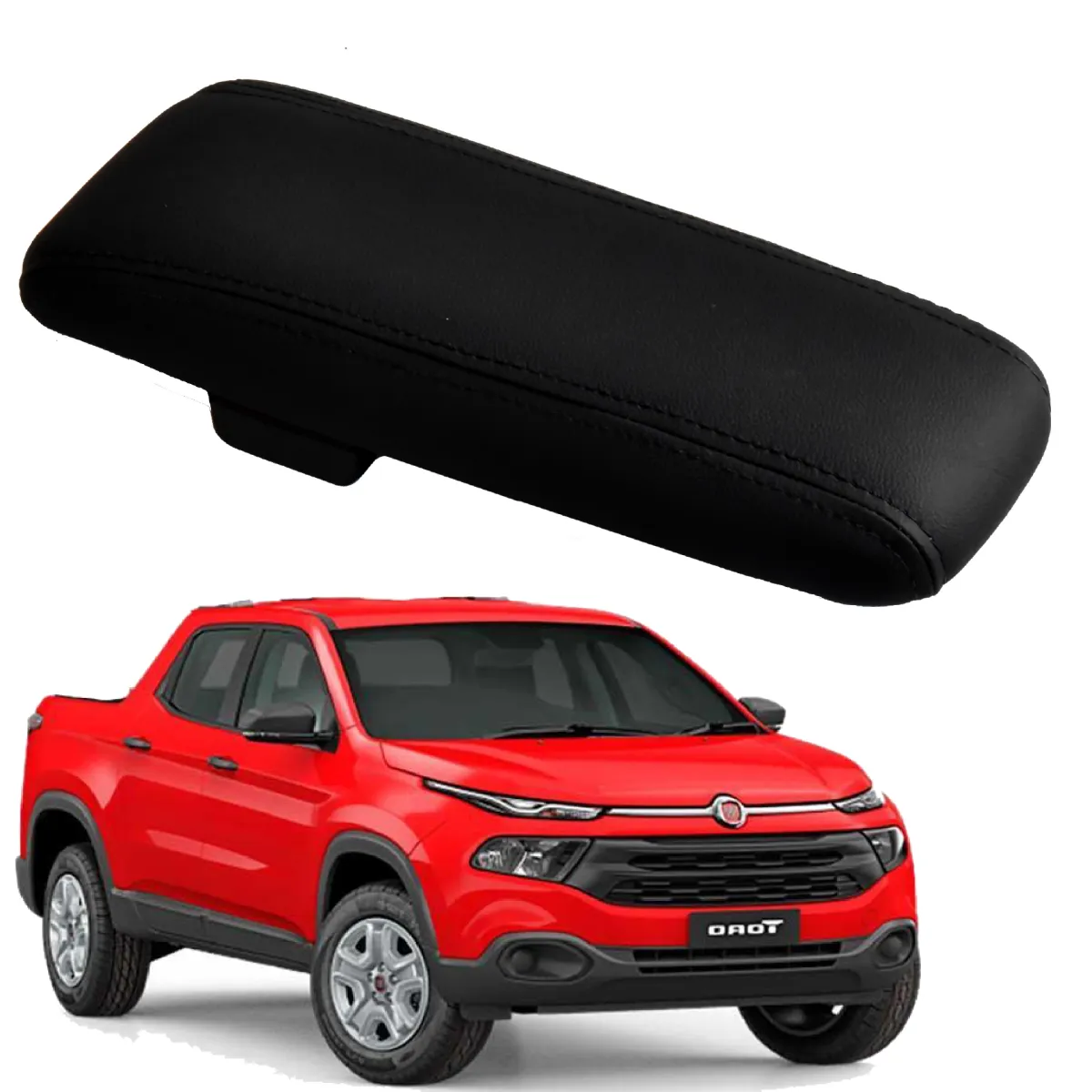 Apoio Descanso Encosto de Braço FIAT TORO ENDURANCE - Preto  - 2016 a 2021