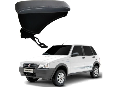 Apoio Descanso Encosto de Braço FIAT UNO COM ENGATE CURVO - Cinza - 1982 a 2012