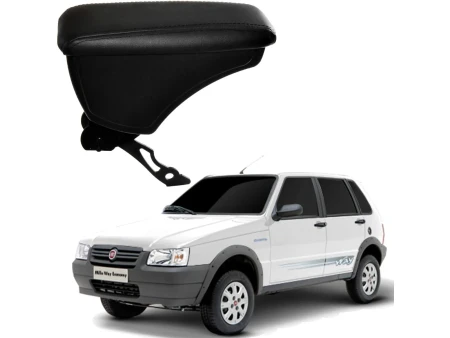 Apoio Descanso Encosto de Braço FIAT UNO COM ENGATE CURVO - Preto  - 1982 a 2012