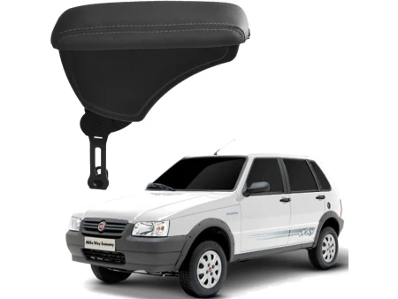 Apoio Descanso Encosto de Braço FIAT UNO COM ENGATE FLEXÍVEL - Grafite - 1982 a 2012