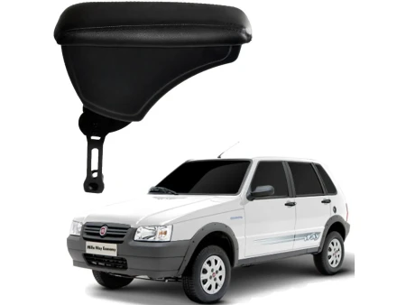 Apoio Descanso Encosto de Braço FIAT UNO COM ENGATE FLEXÍVEL - Preto  - 1982 a 2012