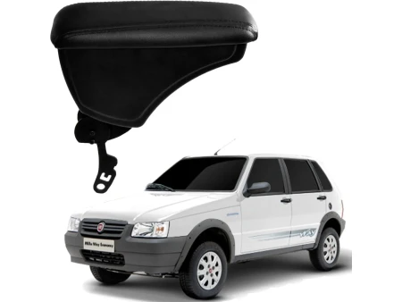 Apoio Descanso Encosto de Braço FIAT UNO COM ENGATE RETO - Preto  - 1982 a 2012
