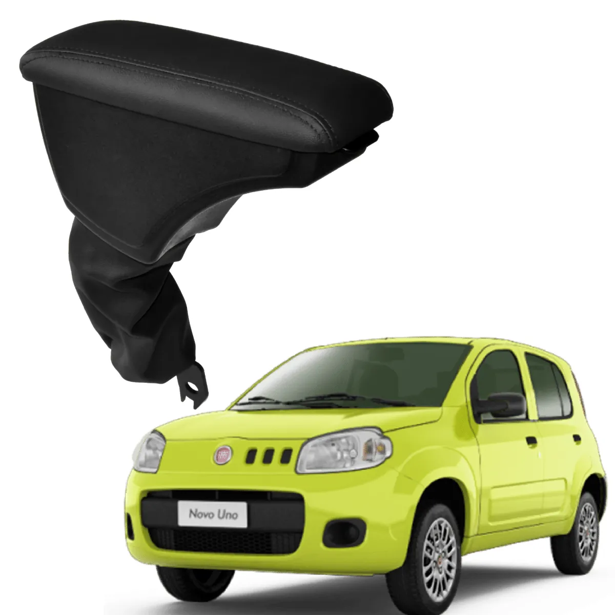 Apoio Descanso Encosto de Braço FIAT UNO VIVACE - Preto  - 2010 a 2021