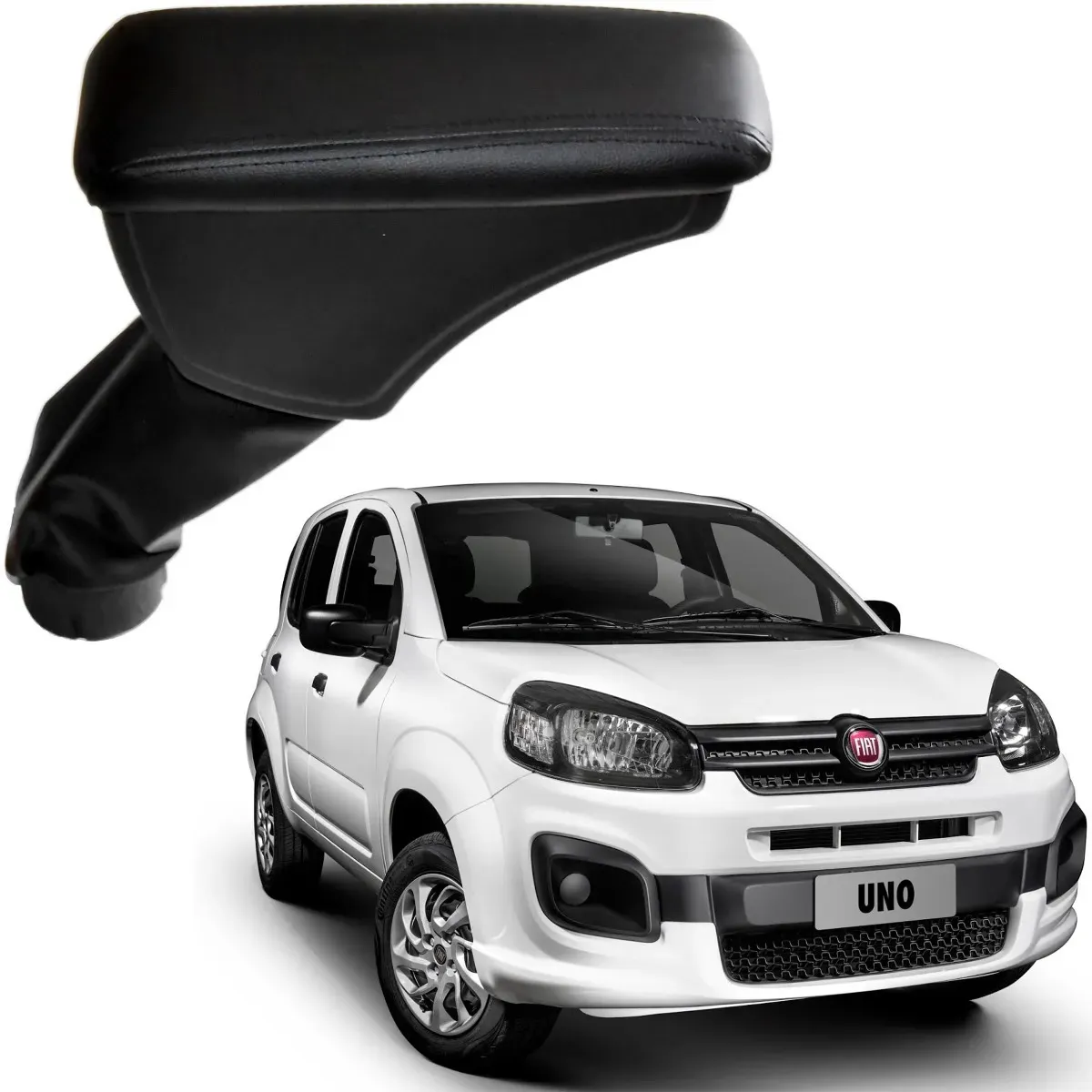 Apoio Descanso Encosto de Braço FIAT UNO WAY - Preto  - 2014 a 2019