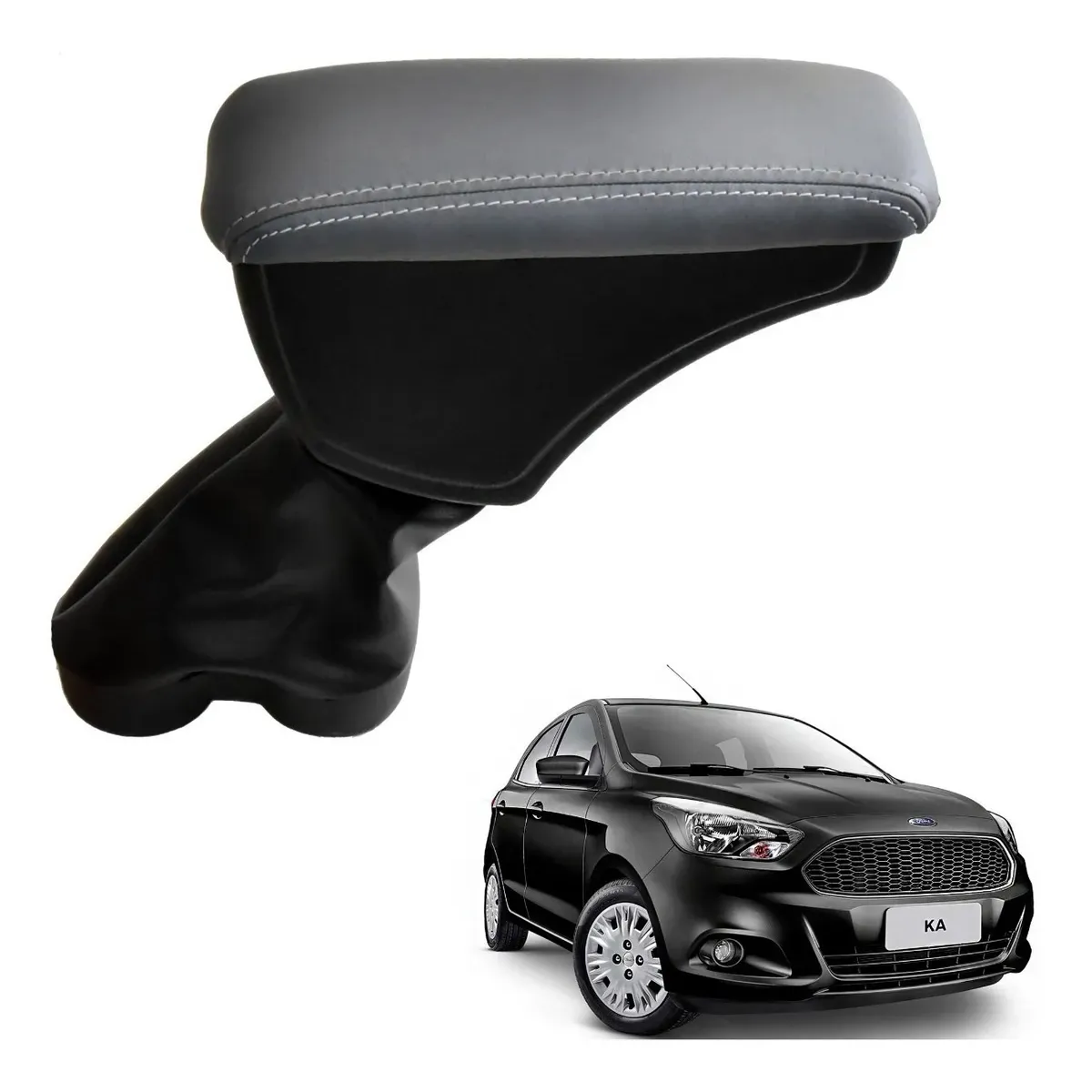 Apoio Descanso Encosto de Braço FORD KA - Cinza - 2015 a 2021