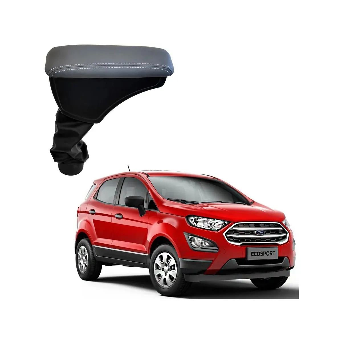 Apoio Descanso Encosto de Braço FORD NOVA ECOSPORT - Cinza - 2013 a 2021